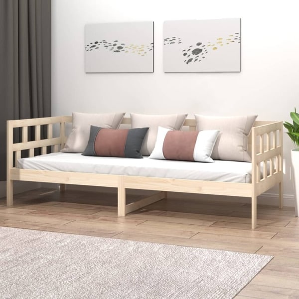 vidaXL Dagbädd 80x200 cm massiv furu Brun
