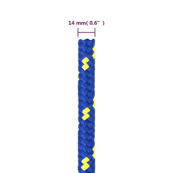 vidaXL Båtlina blå 14 mm 25 m polypropen Blå