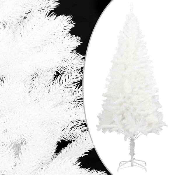 vidaXL Plastgran verklighetstrogna barr vit 120 cm Vit