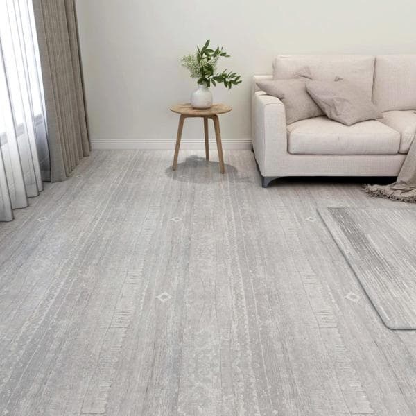 vidaXL Självhäftande golvplankor 55 st PVC 5,11 m² grå grå