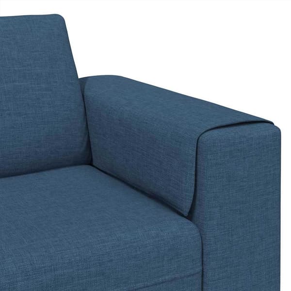 vidaXL Vardagsrumsoffa Blå 250 x 77 x 76 cm Polyester Blå