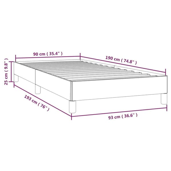 vidaXL Sängram rosa 90x190 cm sammet Rosa