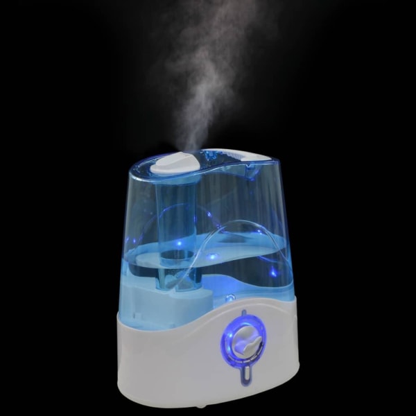 vidaXL Ultrasonisk luftfuktare sval dimma & nattlampa 6 L 300 ml Vit