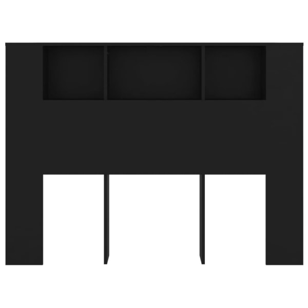 vidaXL Sänggavel med förvaring svart 140x18,5x104,5 cm Svart