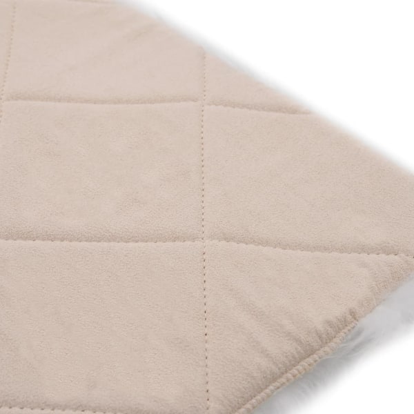 vidaXL Sittdynor 2 st vit 40x40 cm äkta fårskinn Vit