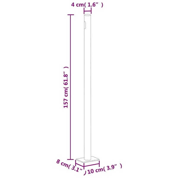 vidaXL Infällbar sidomarkis 600x160 cm grå grå