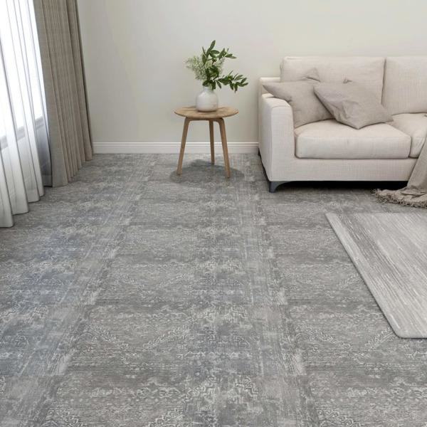 vidaXL Självhäftande golvplankor 20 st PVC 1,86 m² betonggrå grå