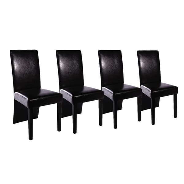 vidaXL Köksstol Amadeus svart 4-pack Svart