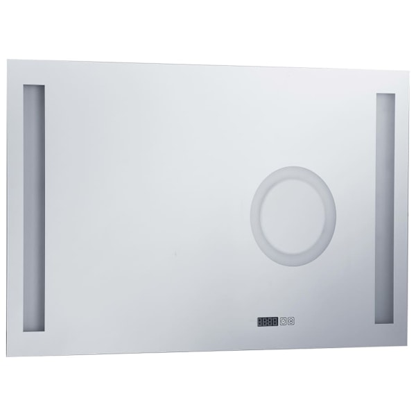 vidaXL Badrumsspegel LED med touch-sensor 100x60 cm Silver