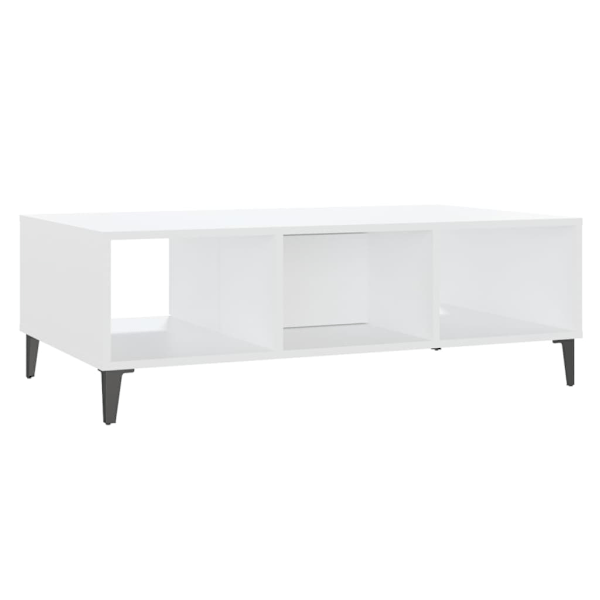 vidaXL Soffbord vit 103,5x60x35 cm konstruerat trä Vit