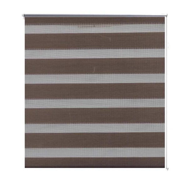 vidaXL Rullgardin randig brun 70 x 120 cm transparent Brun