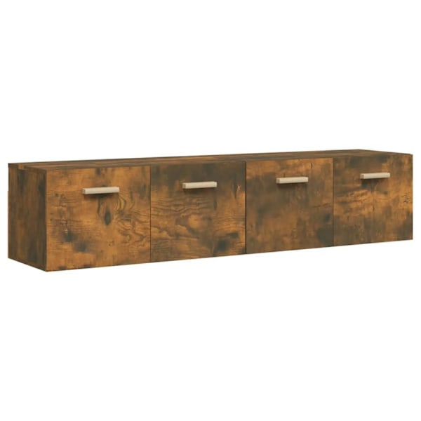 vidaXL Väggskåp 2 st rökfärgad ek 80x35x36,5 cm konstruerat trä Brun