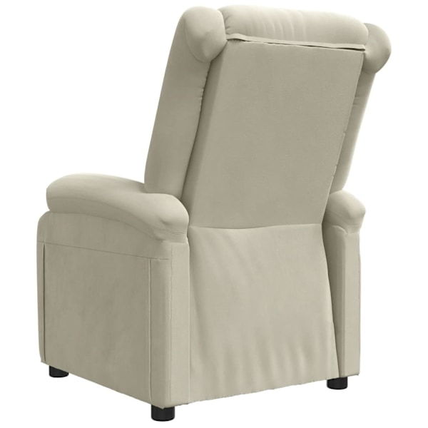 vidaXL Reclinerfåtölj gräddvit sammet Kräm