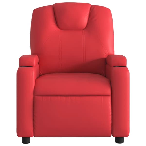 vidaXL Elektrisk massagefåtölj röd konstläder Röd