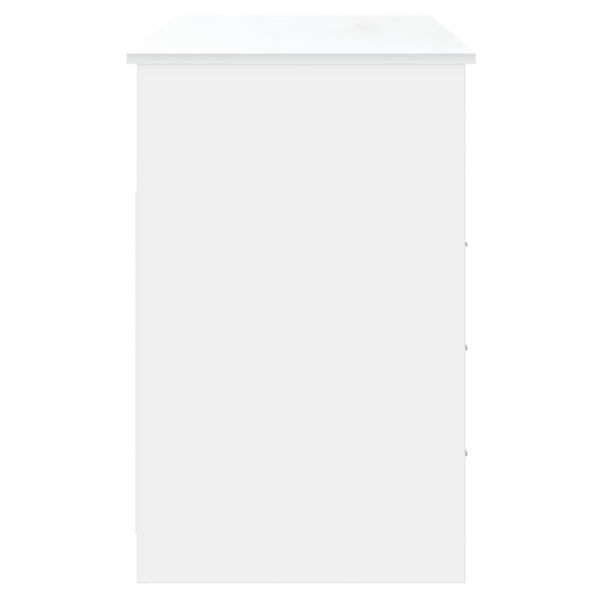 vidaXL Skrivbord med lådor vit 102x50x76 cm konstruerat trä Vit