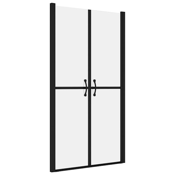 vidaXL Duschdörr frostad ESG (78-81)x190 cm Svart