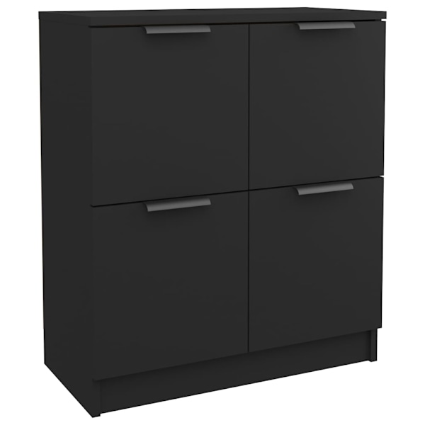 vidaXL Skänk 2 st svart 60x30x70 cm konstruerat trä Svart