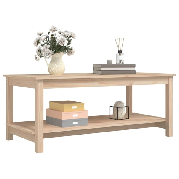 vidaXL Soffbord 110x55x45 cm massiv furu Brun