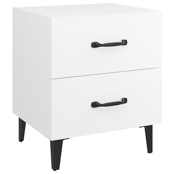 vidaXL Sängbord 2 st vit 40x35x47,5 cm Vit