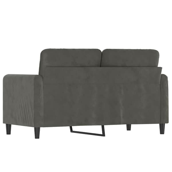 vidaXL 2-sitssoffa mörkgrå 120 cm sammet Grå