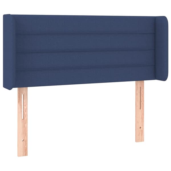 vidaXL Sänggavel LED blå 103x16x78/88 cm tyg Blå