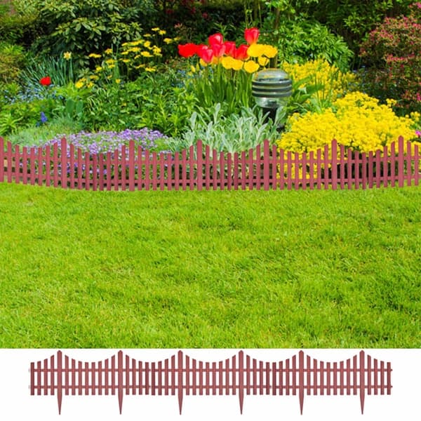 vidaXL Brun rabattkant 17 delar / 10 m Brun