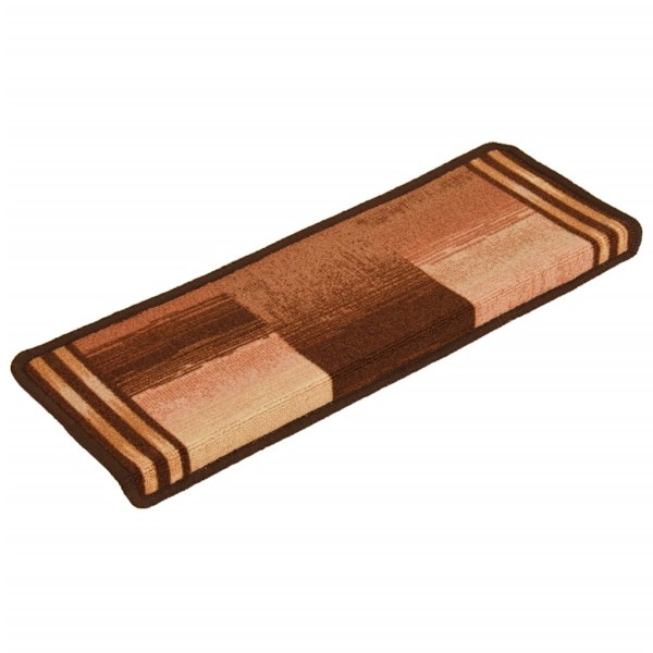 vidaXL Trappstegsmattor självhäftande 5 st 65x21x4 cm brun Brun
