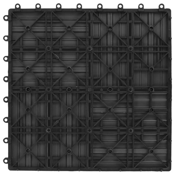 vidaXL Trall 22 st 30x30 cm 2 kvm WPC grå grå
