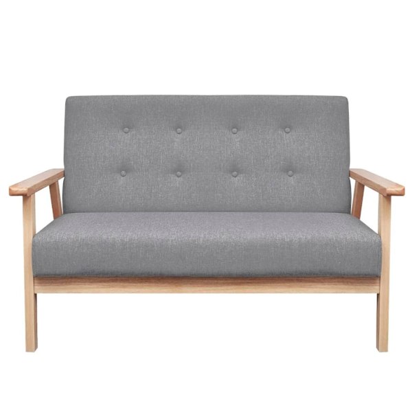vidaXL Retro soffa i trä Grå grå