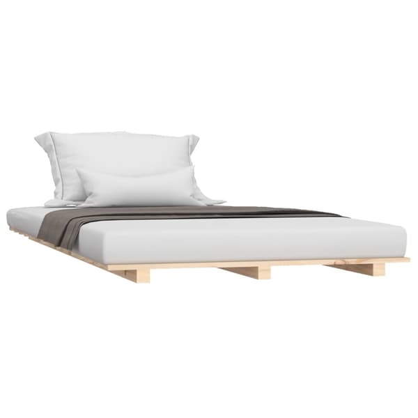 vidaXL Sängram 90x190 cm massiv furu Brun