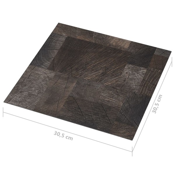 vidaXL Självhäftande golvplankor 20 st PVC 1,86 m² trästruktur Brun