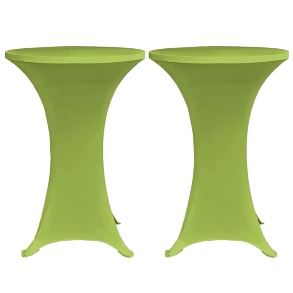 vidaXL Bordsöverdrag 4 st 70 cm stretch grön Grön
