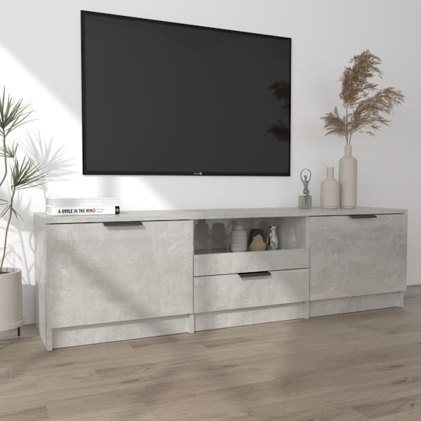 vidaXL Tv-bänk betonggrå 140x35x40 cm konstruerat trä Grå