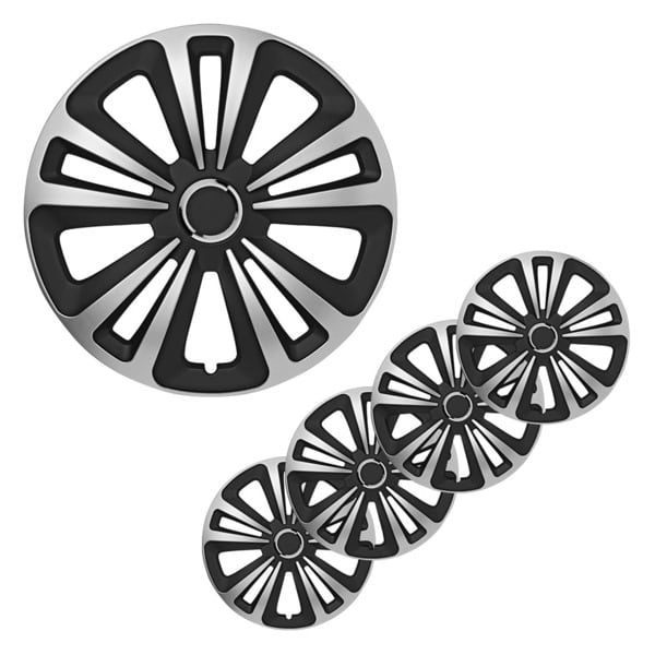 ProPlus Navkapslar Terra silver och svart 13" 4 st Flerfärgsdesign