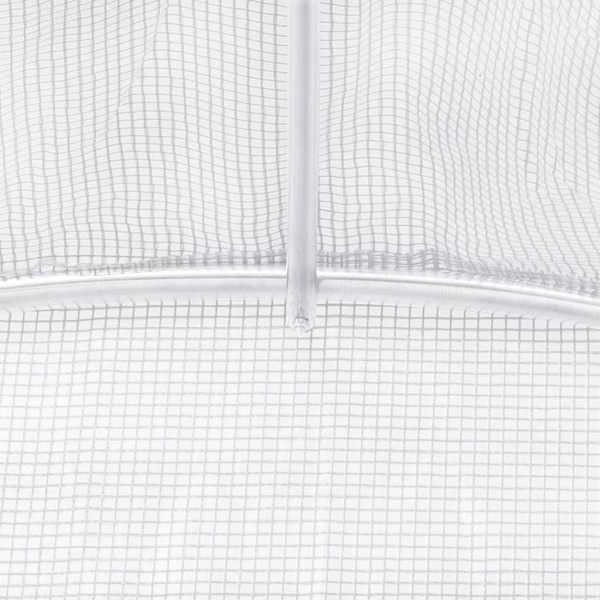 vidaXL Växthus med stålram vit 144 m² 24x6x2,85 m Vit