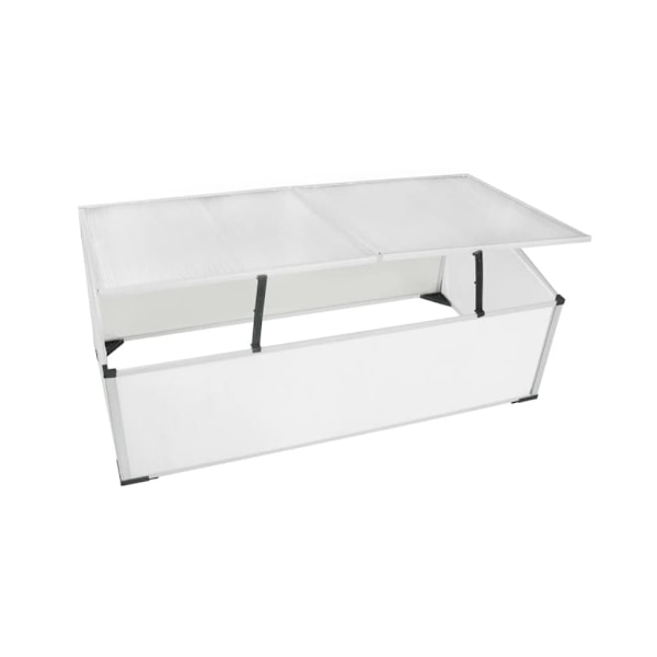 vidaXL Drivbänk med 2 lock utan golv Transparent