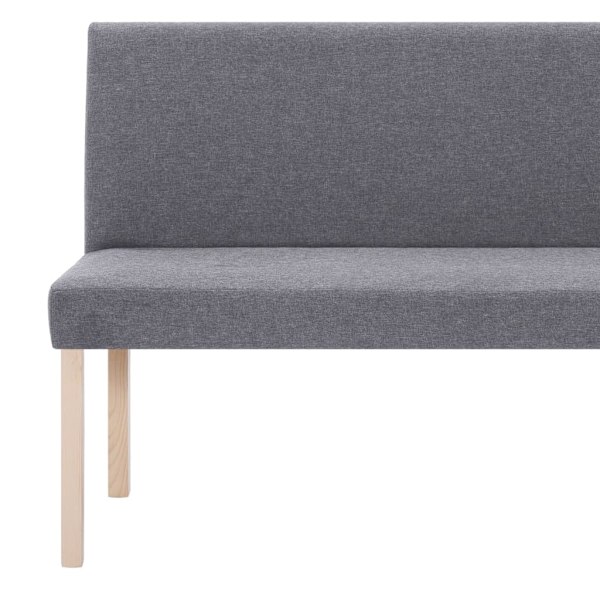 vidaXL Bänk 139,5 cm konstläder ljusgrå grå