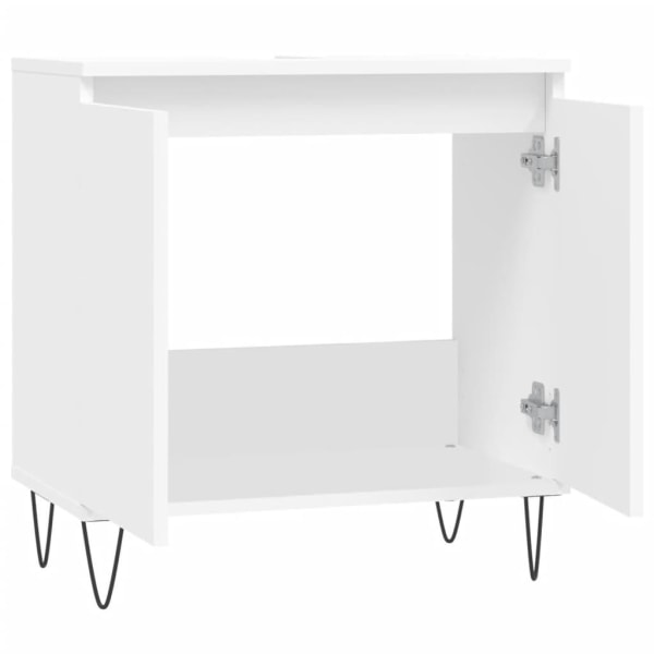 vidaXL Badrumsskåp vit 58x33x60 cm konstruerat trä Vit