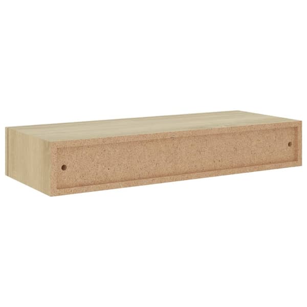 vidaXL Väggmonterad låda ek 60x23,5x10 cm MDF Brun