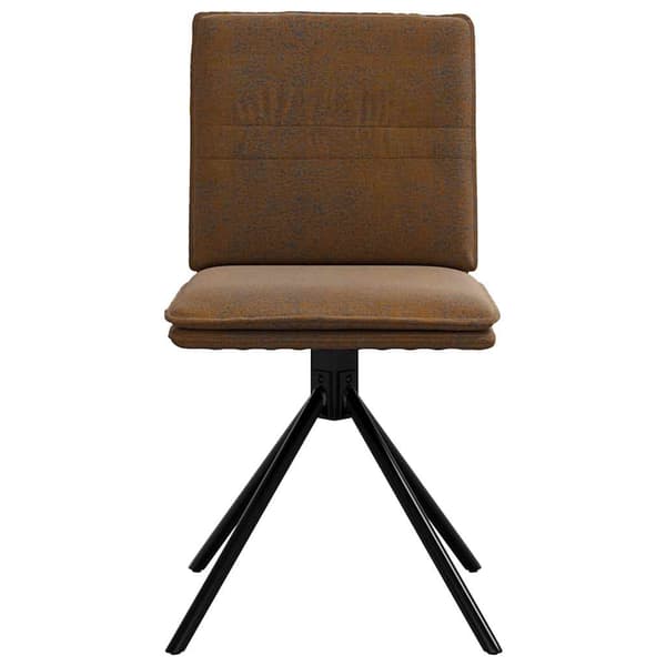 vidaXL Matstolar 6 st brun konstmocka Brun