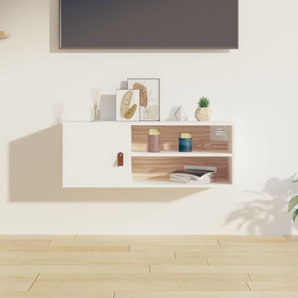 vidaXL Väggskåp vit 80x30x30 cm massiv furu Vit