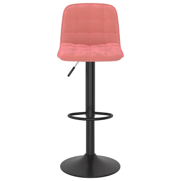vidaXL Barstolar 2 st rosa sammet Rosa