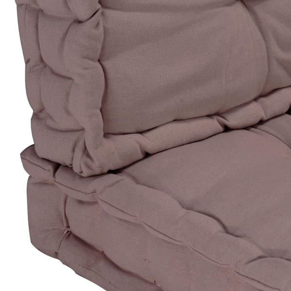 vidaXL Dyna till pallsoffa 2 st bomull taupe Taupe