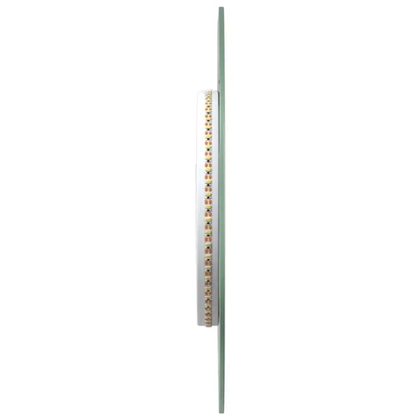 vidaXL Badrumsspegel LED 40 cm rund Transparent