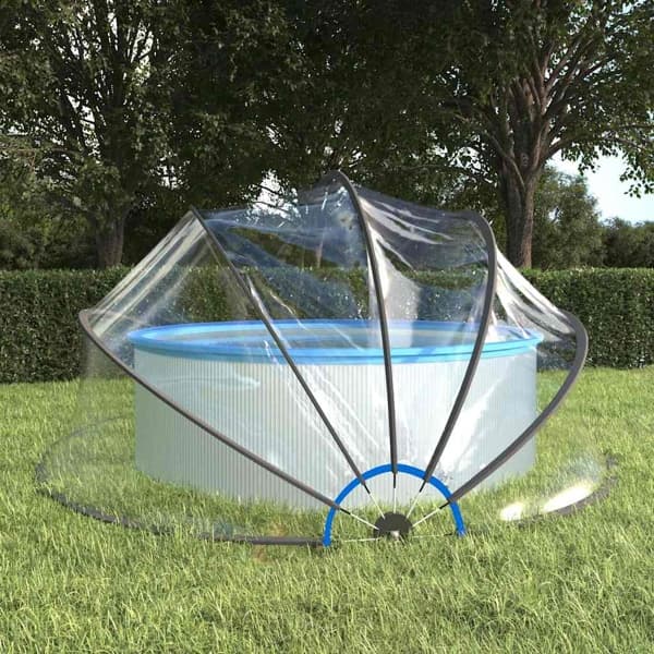 vidaXL Poolkupol 500x250 cm Transparent