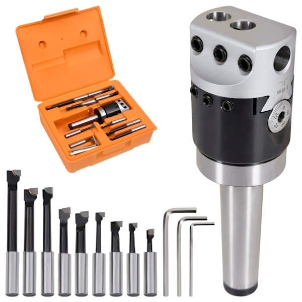 vidaXL Borrverktygssats 15 delar 50 mm borrchuck MT3-F1-12