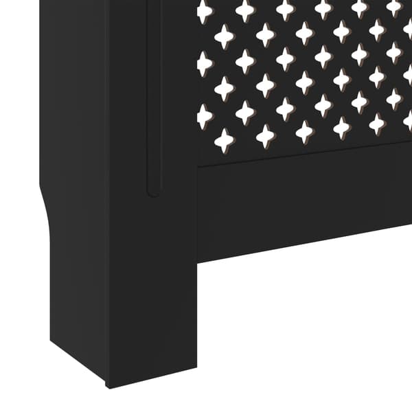 vidaXL Elementskydd MDF svart 205 cm Svart