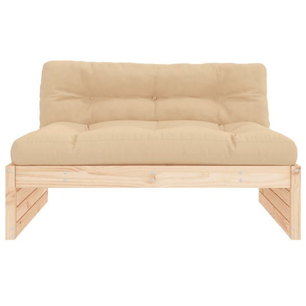 vidaXL Mittensoffa 120x80 cm massiv furu Brun