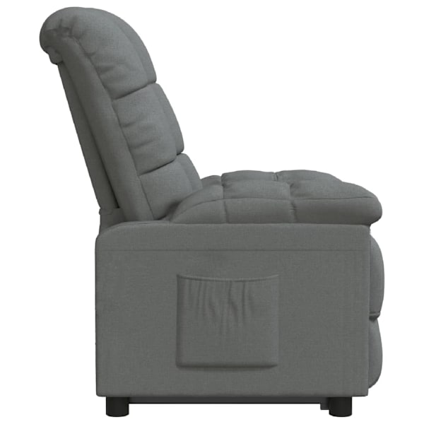 vidaXL Reclinerfåtölj mörkgrå tyg grå
