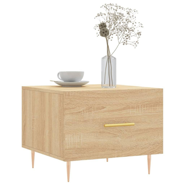 vidaXL Soffbord sonoma-ek 50x50x40 cm konstruerat trä Brun